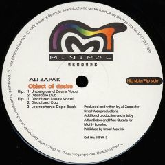 Ali Zapak - Ali Zapak - Object Of Desire - Minimal