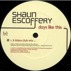 Shaun Escoffery - Shaun Escoffery - Days Like This - Oyster Music 
