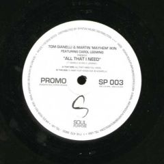 Tom Gianelli & Martin Ikin - Tom Gianelli & Martin Ikin - All That I Need - Soul Purpose