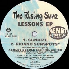 The Rising Sunz - The Rising Sunz - Lessons EP - Henry Street