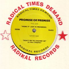 Promise Of Premise - Promise Of Premise - Work It - Radikal