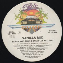 Vanilla Mix - Vanilla Mix - Easier Said Than Done - Sizzle Records