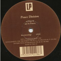 Peace Division - Peace Division - Faze K / In Peacez - Low Pressings