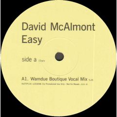 David Mcalmont - David Mcalmont - Easy (Remixes) - Hut Recordings