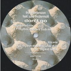 3rd Dimension Feat. Julie McDermott - 3rd Dimension Feat. Julie McDermott - Don't Go - Sound Proof Recordings