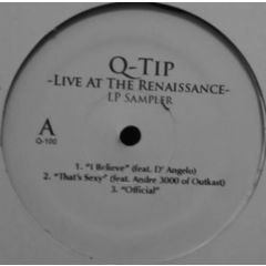 Q-Tip - Q-Tip - Live At The Renaissance LP Sampler - White