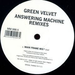 Green Velvet - Green Velvet - Answering Machine (Remixes) - Music Man