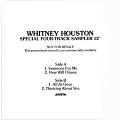 Whitney Houston - Whitney Houston - Special Four-Track Sampler 12" - Arista