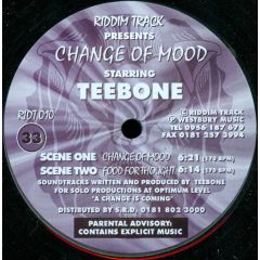 Teebone - Teebone - Change Of Mood - Riddim Track Records
