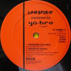 DJ Dick - DJ Dick - Weekend - Yo Bro Recordings