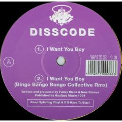 Disscode - Disscode - I Want You Boy - Wizz Records