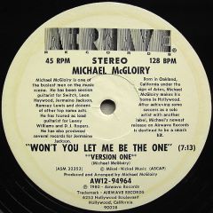 Michael Mcgloiry - Michael Mcgloiry - Won't You Let Me Be The One - Airwave Records