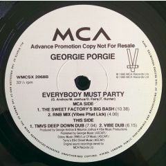 Georgie Porgie - Everybody Must Party - MCA