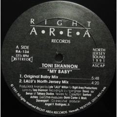 Toni Shannon - Toni Shannon - My Baby - Right Area
