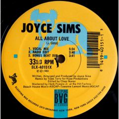 Joyce Sims - Joyce Sims - All About Love - Sleeping Bag