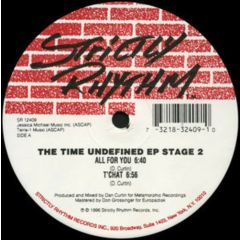 Dan Curtin - Dan Curtin - Time Underfined - Strictly Rhythm