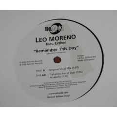 Leo Moreno Feat. Esther - Leo Moreno Feat. Esther - Remember This Day - Refunkt