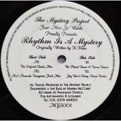 The Mystery Project Feat: Miss Jo Walsh - The Mystery Project Feat: Miss Jo Walsh - Rhythm Is A Mystery - Not On Label (The Mystery Project Self-released)