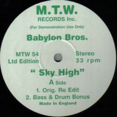 Babylon Bros - Babylon Bros - Sky High - M.T.W. Records