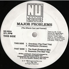 Major Problems - Major Problems - The Effects Can Last Forever - Nu Groove