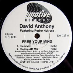 David Anthony - David Anthony - Free Your Mind - Emotive