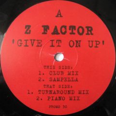 Z Factor - Z Factor - Give It On Up - Z Records