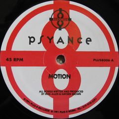 Psyance - Psyance - Motion - Plus 8 Records