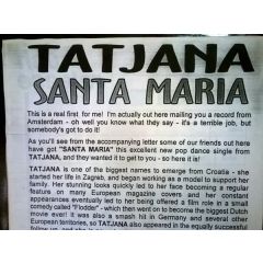 Tatjana - Tatjana - Santa Maria - Love This Records