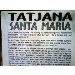 Tatjana - Tatjana - Santa Maria - Love This Records