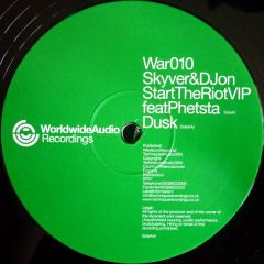 Skyver & D Jon - Skyver & D Jon - Start The Riot Vip / Dusk - Worldwide Audio Rec