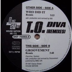 T.O - T.O - Diva (Remixes) - House Nation