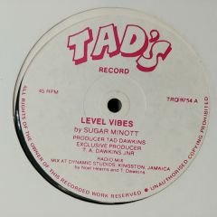 Sugar Minott - Sugar Minott - Level Vibes - 	Tad's Record