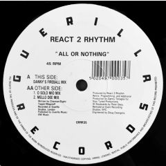 React 2 Rhythm - React 2 Rhythm - All Or Nothing - Guerilla Usa