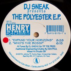 DJ Sneak - DJ Sneak - The Polyester E.P. - Henry Street Music