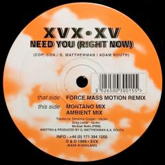 Xvx Records  - Xvx Records  - Need You (Right Now) - XVX