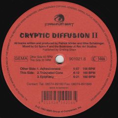 Cryptic Diffusion II - Cryptic Diffusion II - Adhesiveness - Frankfurt Beat Productions