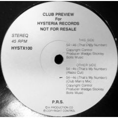 Partners Rime Syndicate - Partners Rime Syndicate - 54-46 (That's My Number) - Hysteria 