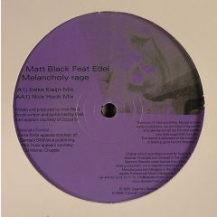 Matt Black Feat Edel - Matt Black Feat Edel - Melancholy Rage - Segment Records
