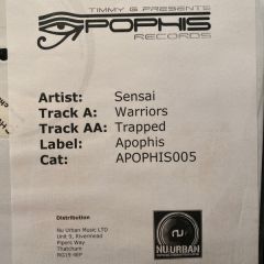 Sensai - Sensai - Warrior / Trapped - Apophis Records