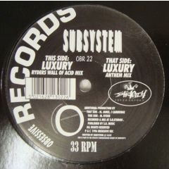 Subsystem - Subsystem - Luxury - Obsessive Records