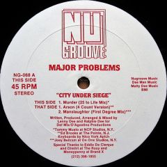 Major Problems - Major Problems - City Under Siege - Nu Groove
