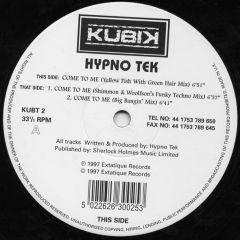 Hypno - Hypno - Tek - Kubik