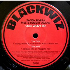 Sandy Rivera Meets Robert Owens - Sandy Rivera Meets Robert Owens - Just Wont Do - Blackwiz