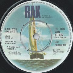 Hot Chocolate - Hot Chocolate - So You Win Again - RAK