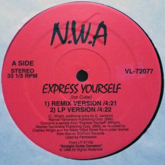 NWA - NWA - Express Yourself / Straight Outta Compton - Priority Re-Press