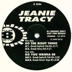 Jeanie Tracy - Jeanie Tracy - Do The Right Thing - Pulse 8
