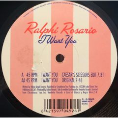 Ralphi Rosario - Ralphi Rosario - I Want You - Vendetta
