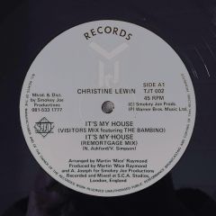 Christine Lewin - Christine Lewin - It's My House - TJ Records & Tapes