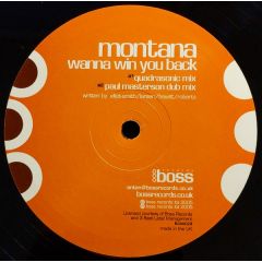 Montana - Montana - Wanna Win You Back - Boss Records