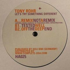 Tony Rohr - Tony Rohr - Let's Try Something Different - Hidden Agenda